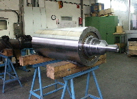 Doppelwandige Heizwalze nach der Fertigstellung 